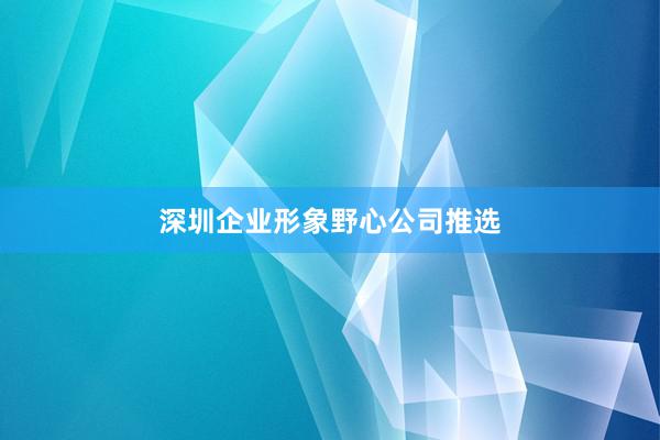 深圳企业形象野心公司推选